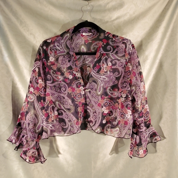 Sheer crop top coverup - Picture 1 of 4